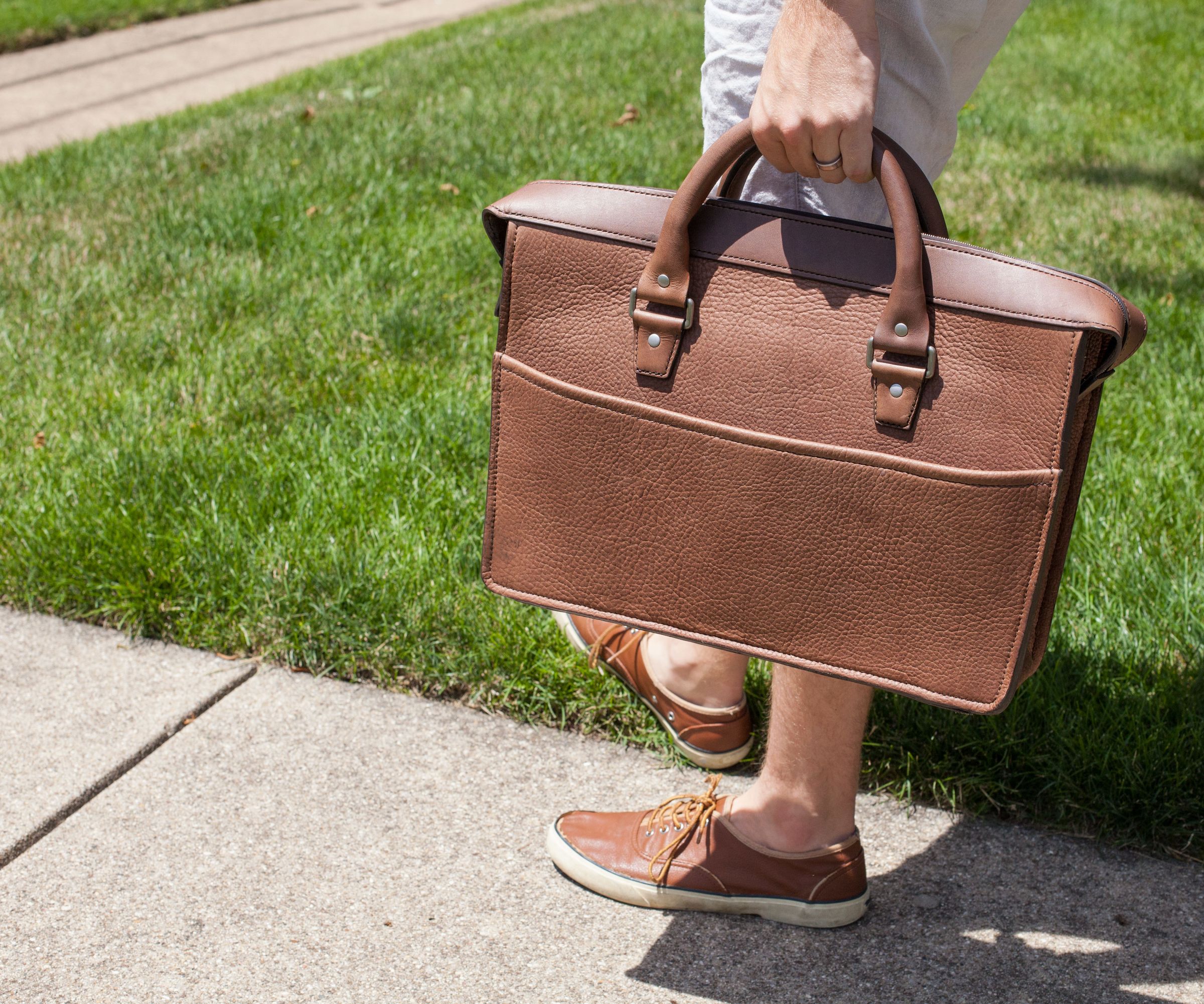 Bison Leather Briefcase