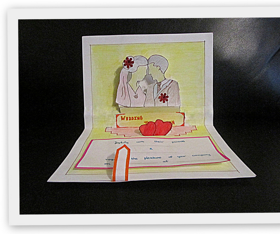 DIY 3D Pop Up Wedding Invitation