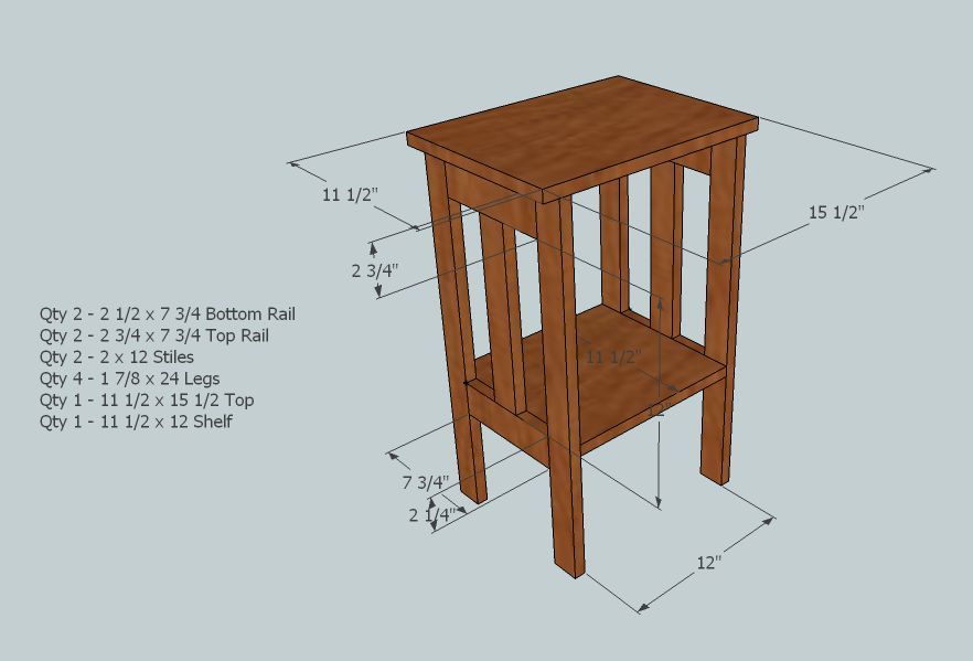 One Board Simple Side Table Using the Kreg Pocket Hole Jig