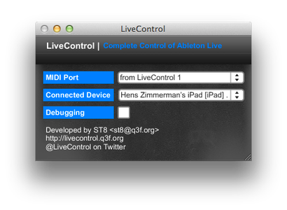 Start LiveControl