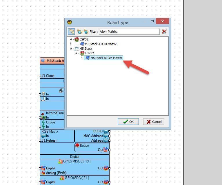 Start Visuino, and Select the Atom Matrix Board Type photo 2 Start Visuino, and Select the Atom Matrix Board Type photo 2