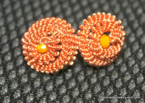 Coiled Stud Earrings Jewelry Making Tutorial