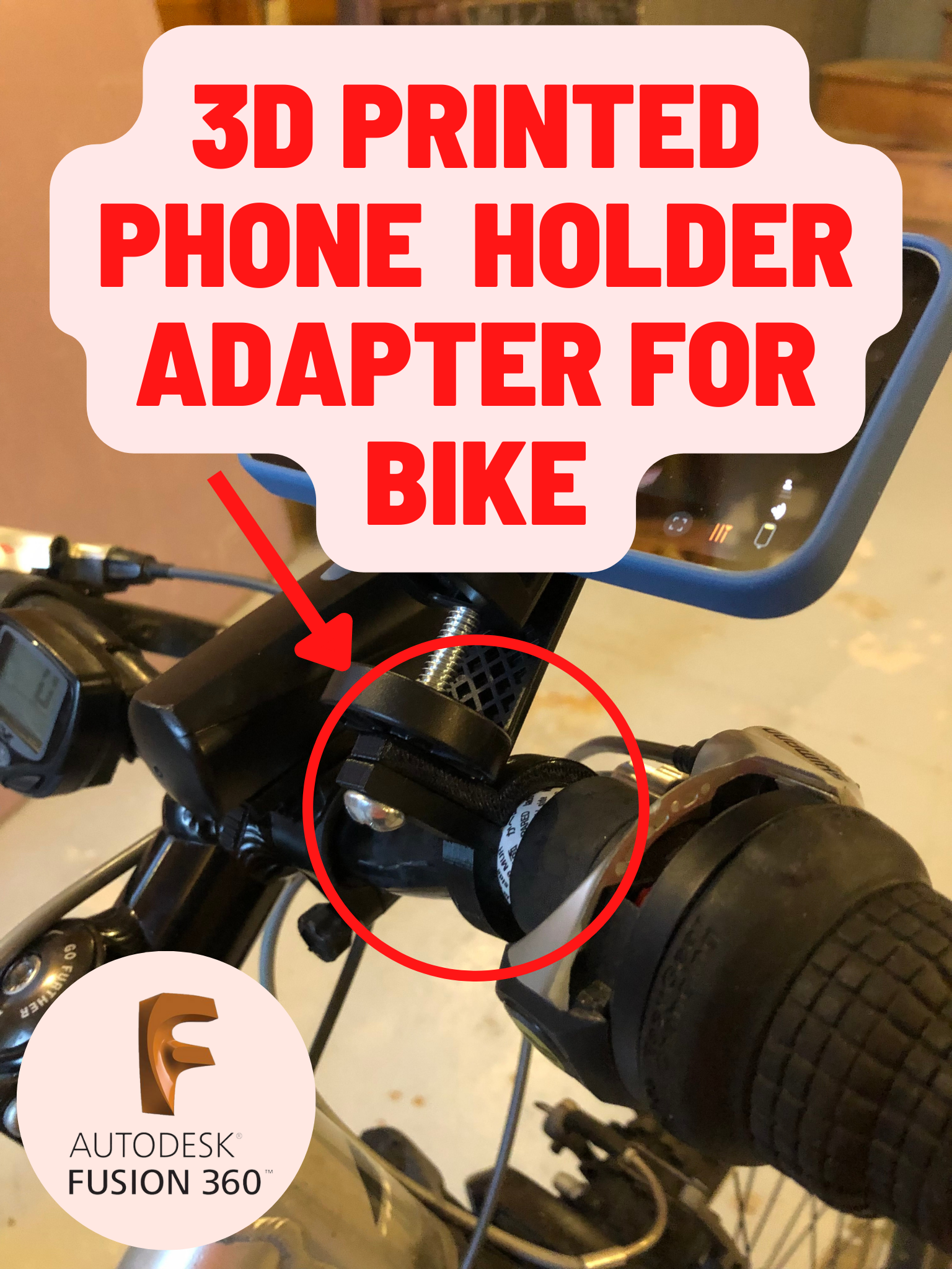 Phone Holder Adapter for Bike 5 Steps Instructables