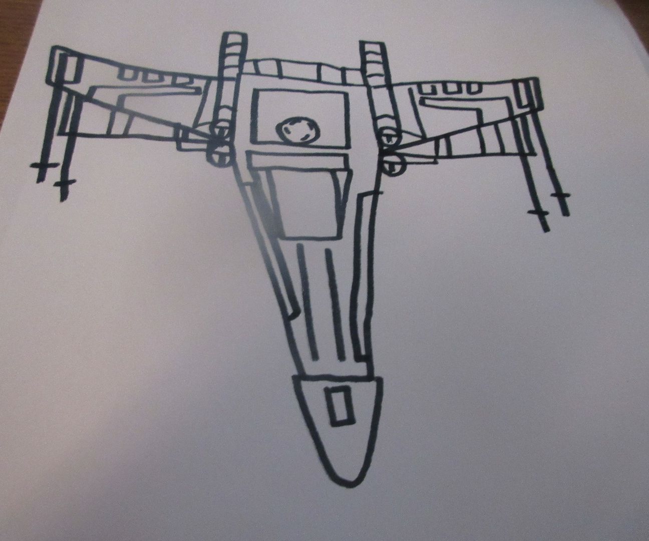 How to Draw an X-Wing Fighter