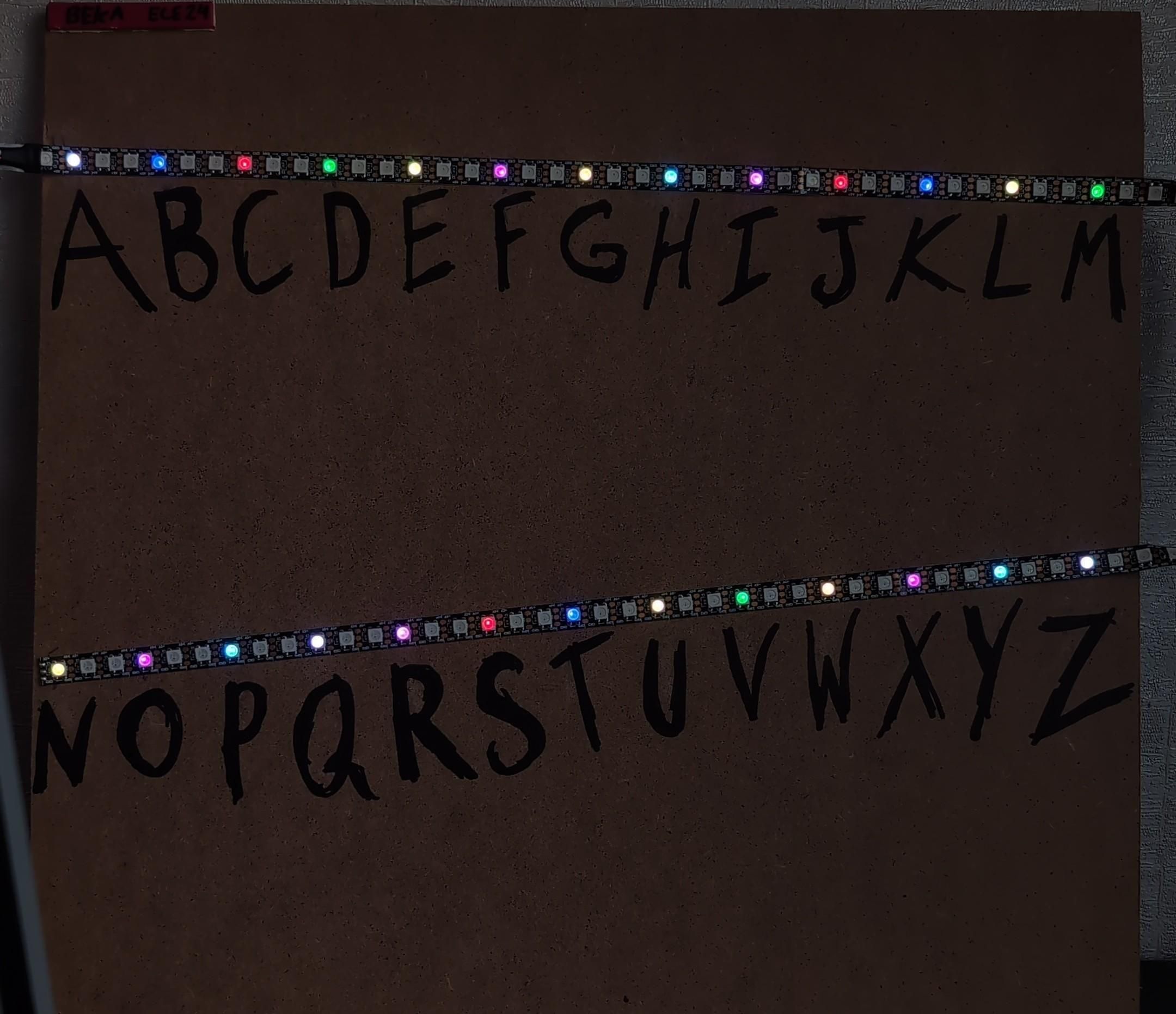 Interactive Stranger Things LED Alphabet Wall (Arduino + Discord Bot)