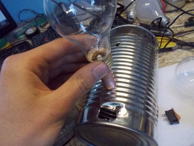 Glue the Light Bulbs to the Can