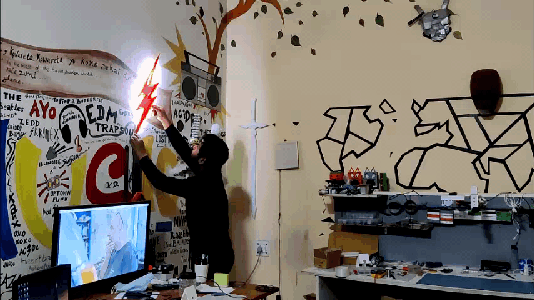 3D Printed Glowing Lightning Bolt Logo