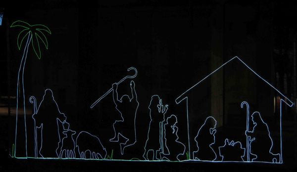 Outdoor Big Nativity Decoration.