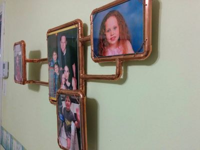 Copper Pipe Photo Frames