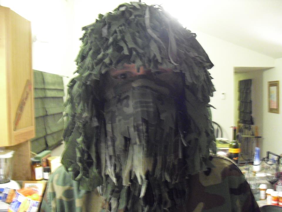 Home Made Ghillie Suit (Head Only) So Far.....