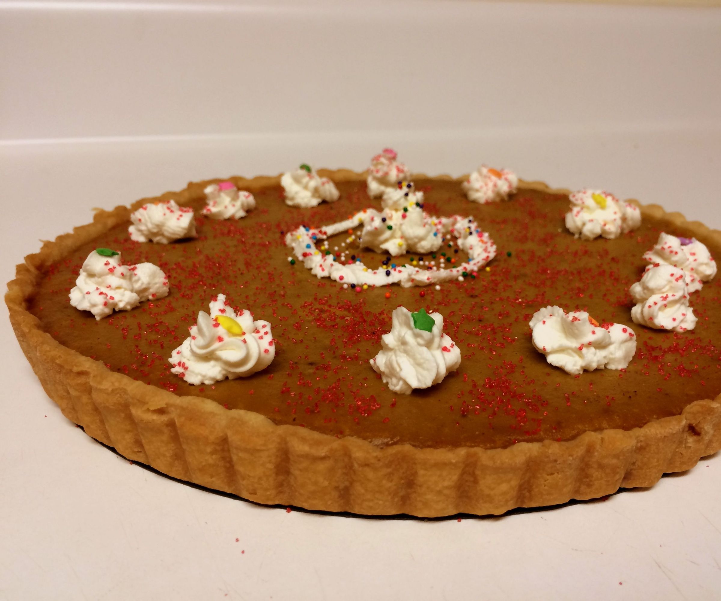 Pretty Apple Butter Pumpkin Pie