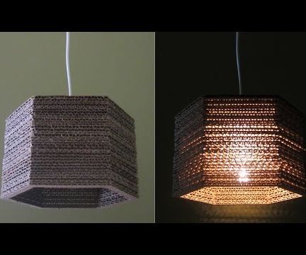 Hexagonal Cardboard Lamp