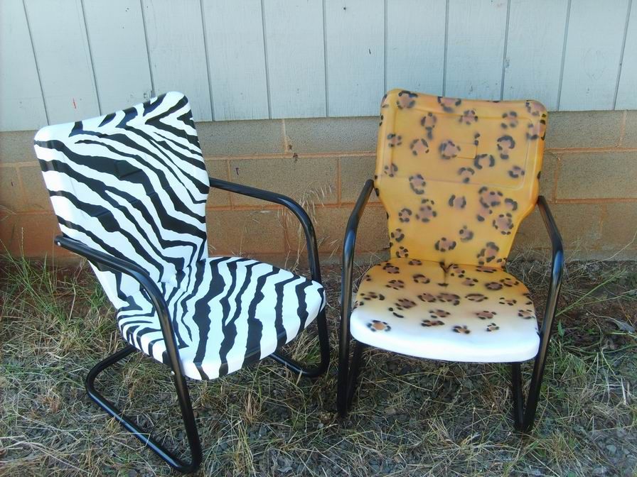 Spray Painted Patio Chairs