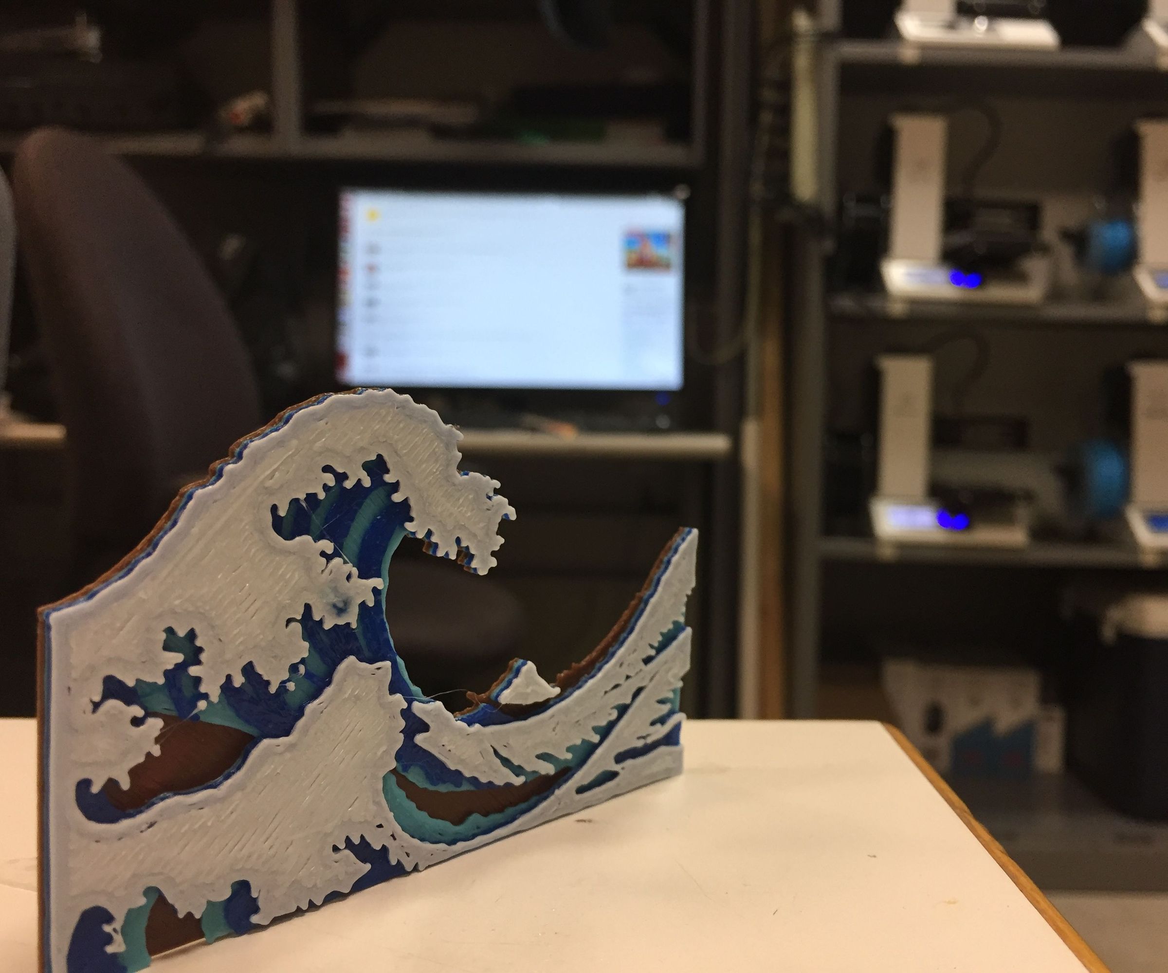 "The Wave" Painting 3D Printed