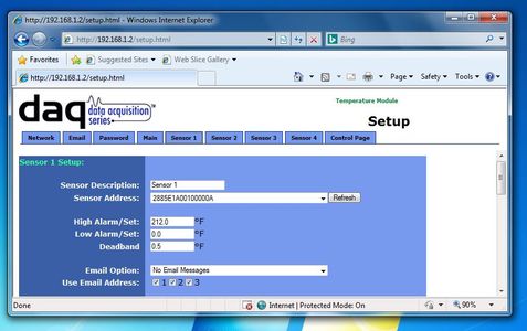 Other Temperature Module Setup Tabs