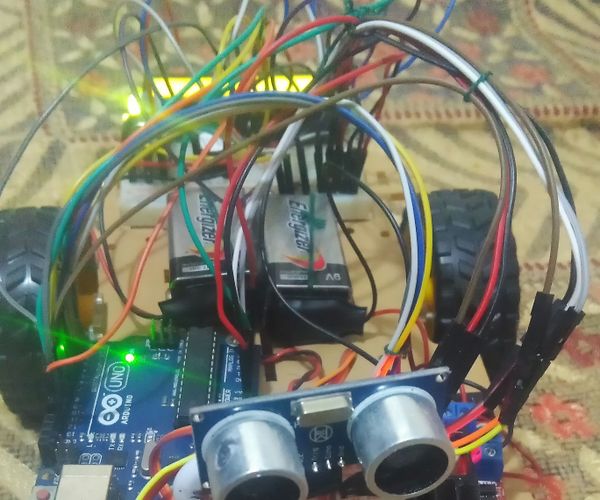 Ardublock Obstacle Avoiding Robot