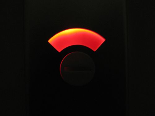 Bathroom lock LED light