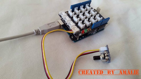 Step 2: Connecting Base Shield and Potentiometer to Your Arduino Board