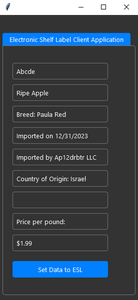 Set the Data to the ESL