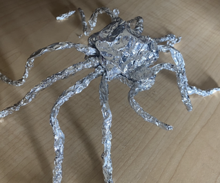 Tinfoil Spider Sculpture
