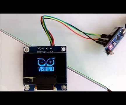 Arduino Nano: Bitmap Animation in SSD1306 I2C OLED Display With Visuino