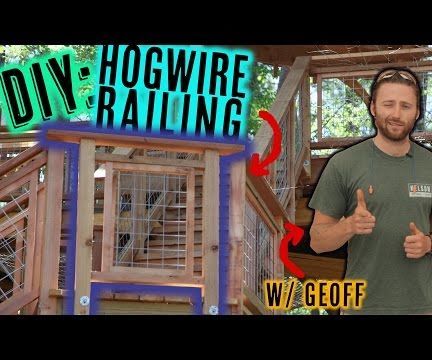 Deck Railing With Hogwire Panels