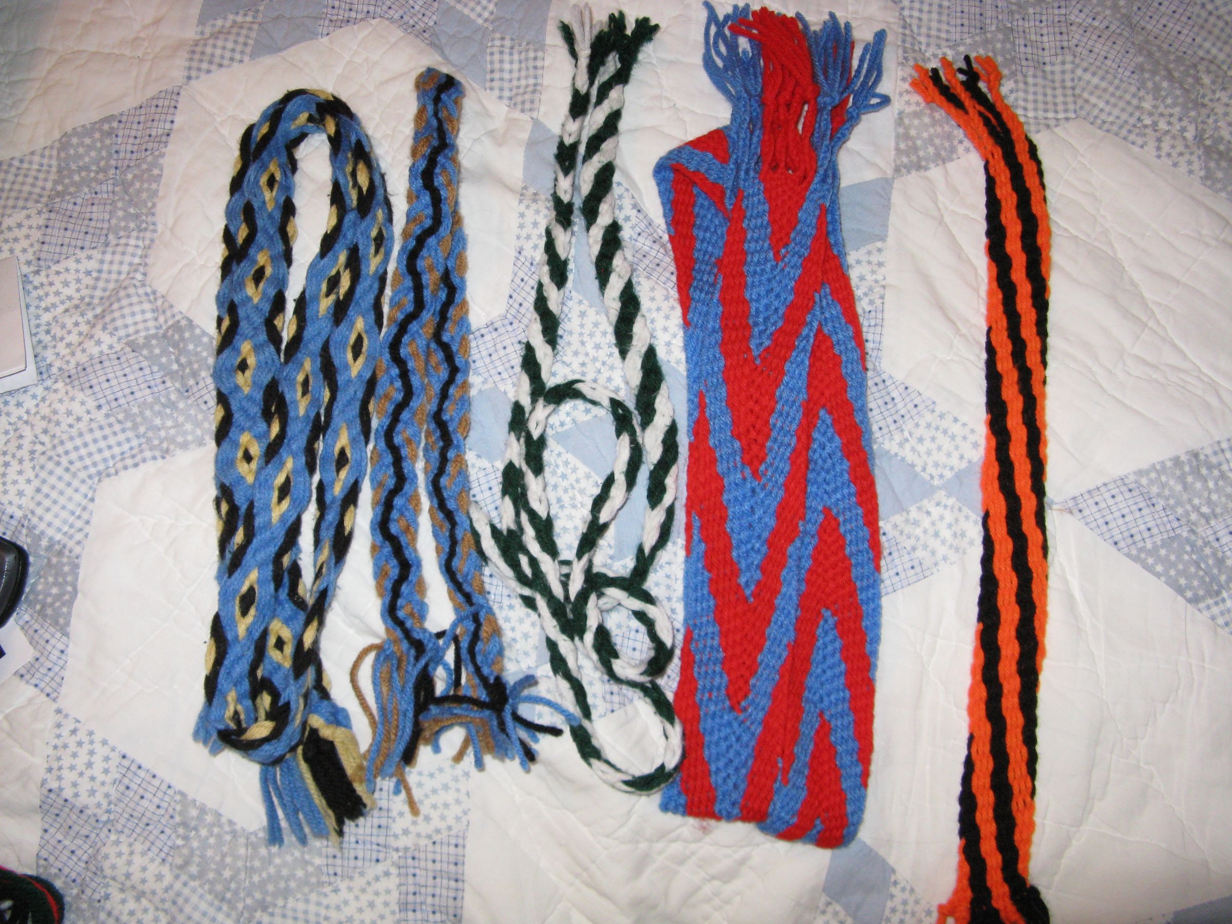 Weaving a belt or bookmark