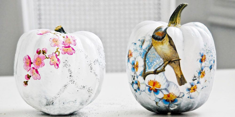 Funky Decoupage Pumpkins