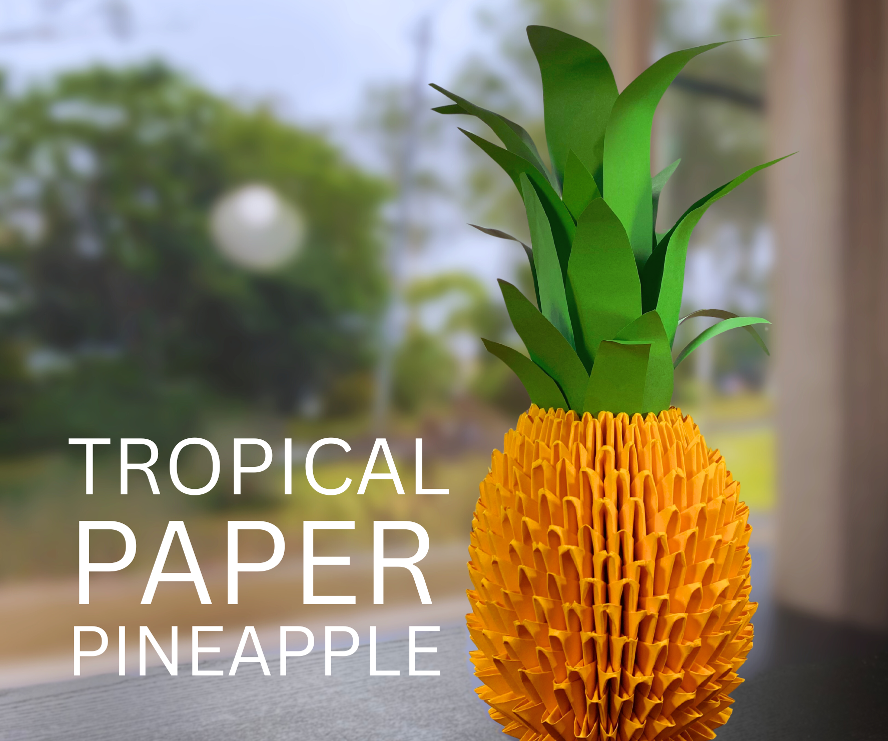 How to Make a Tropical Pineapple From Paper