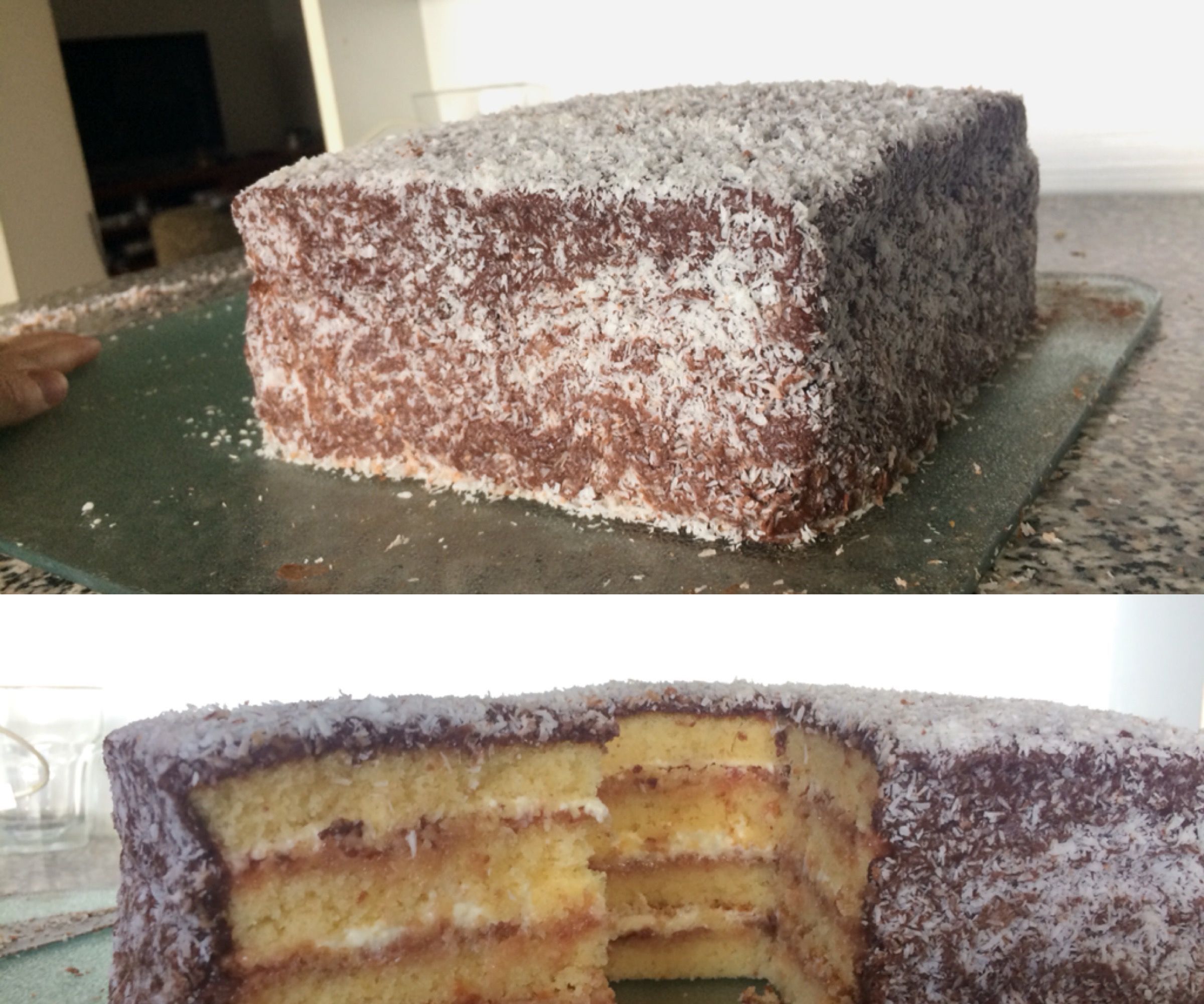 Giant Layered Lamington Cake