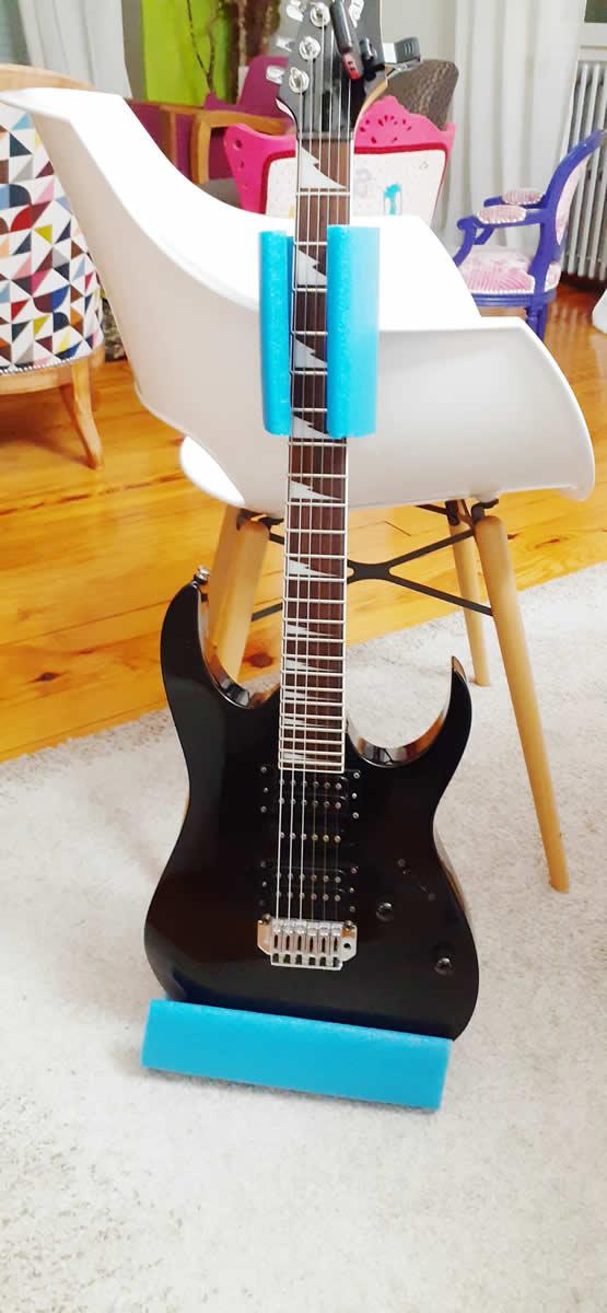 Guitar Neck Support Version 2 + Go Anywhere Guitar Lean Stand.