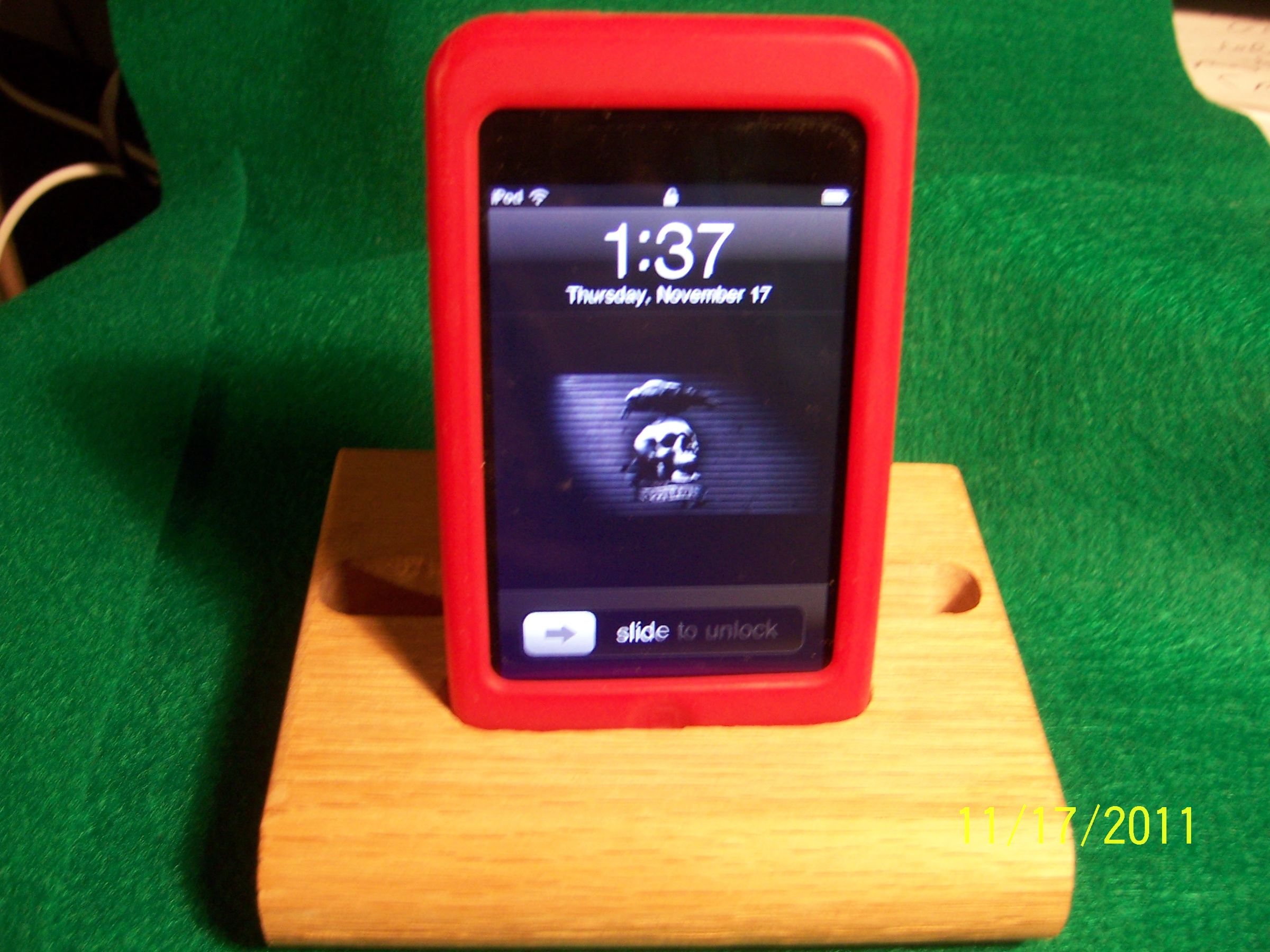 Scrounged Wood IPod Touch Desktop Holder