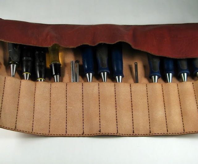 Laser Cut Leather Tool Roll