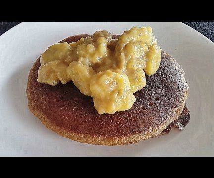 Stout Pancake With Salted Banana Sauce - Barley Pancake - Hissingcooker.com