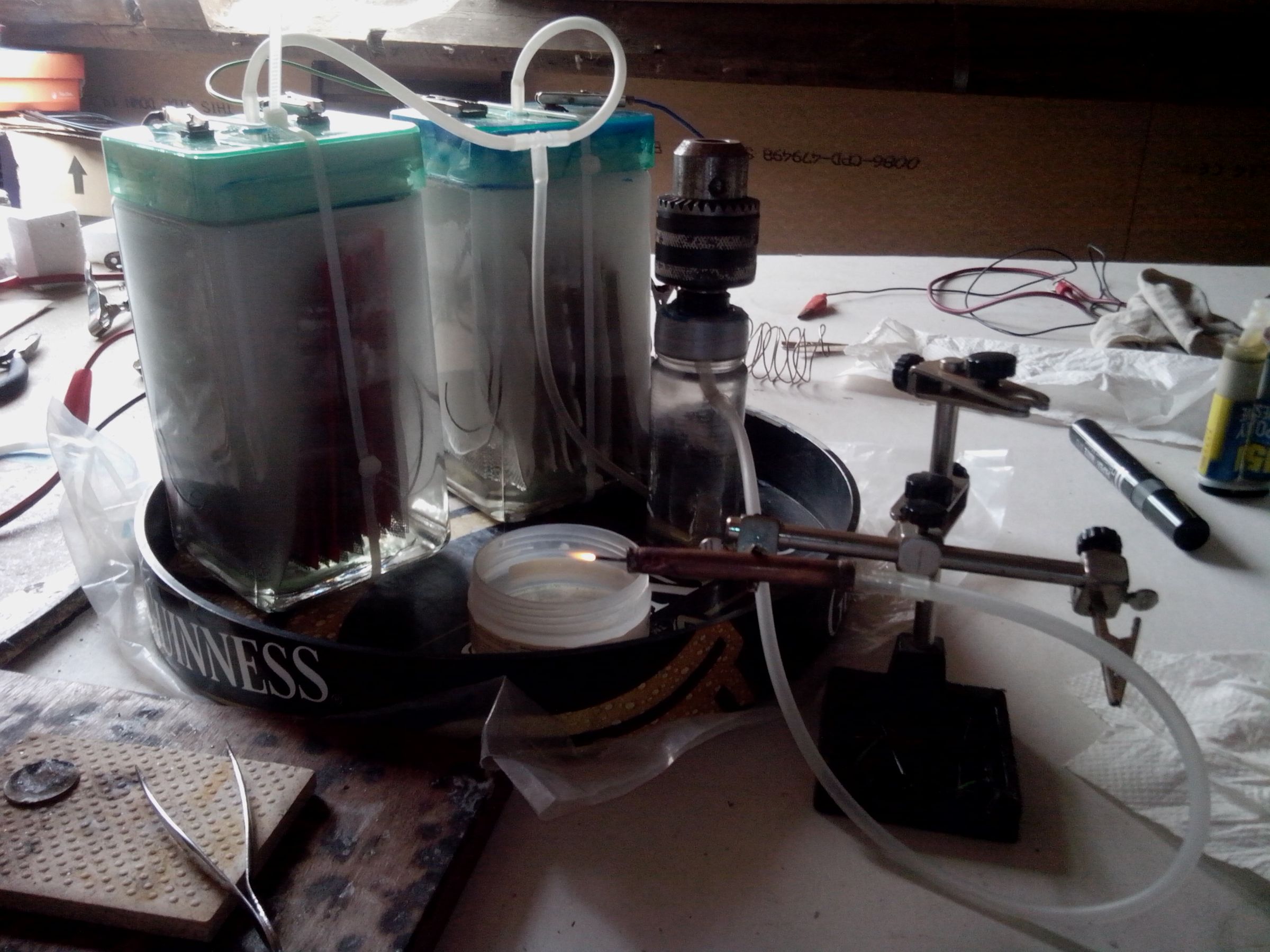 HHO Torch from 240v AC mains via an arc welder and bridge rectifier