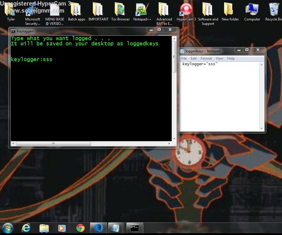 Batch File Keylogger