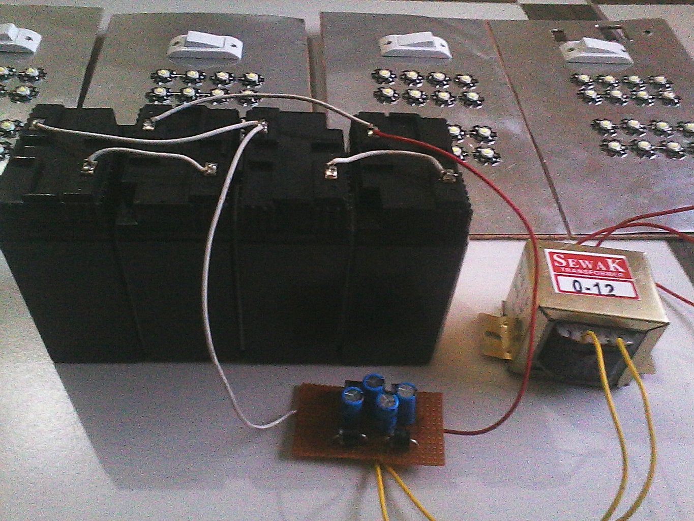 Power Emergency LED Light 5 Steps Circuit Diagram