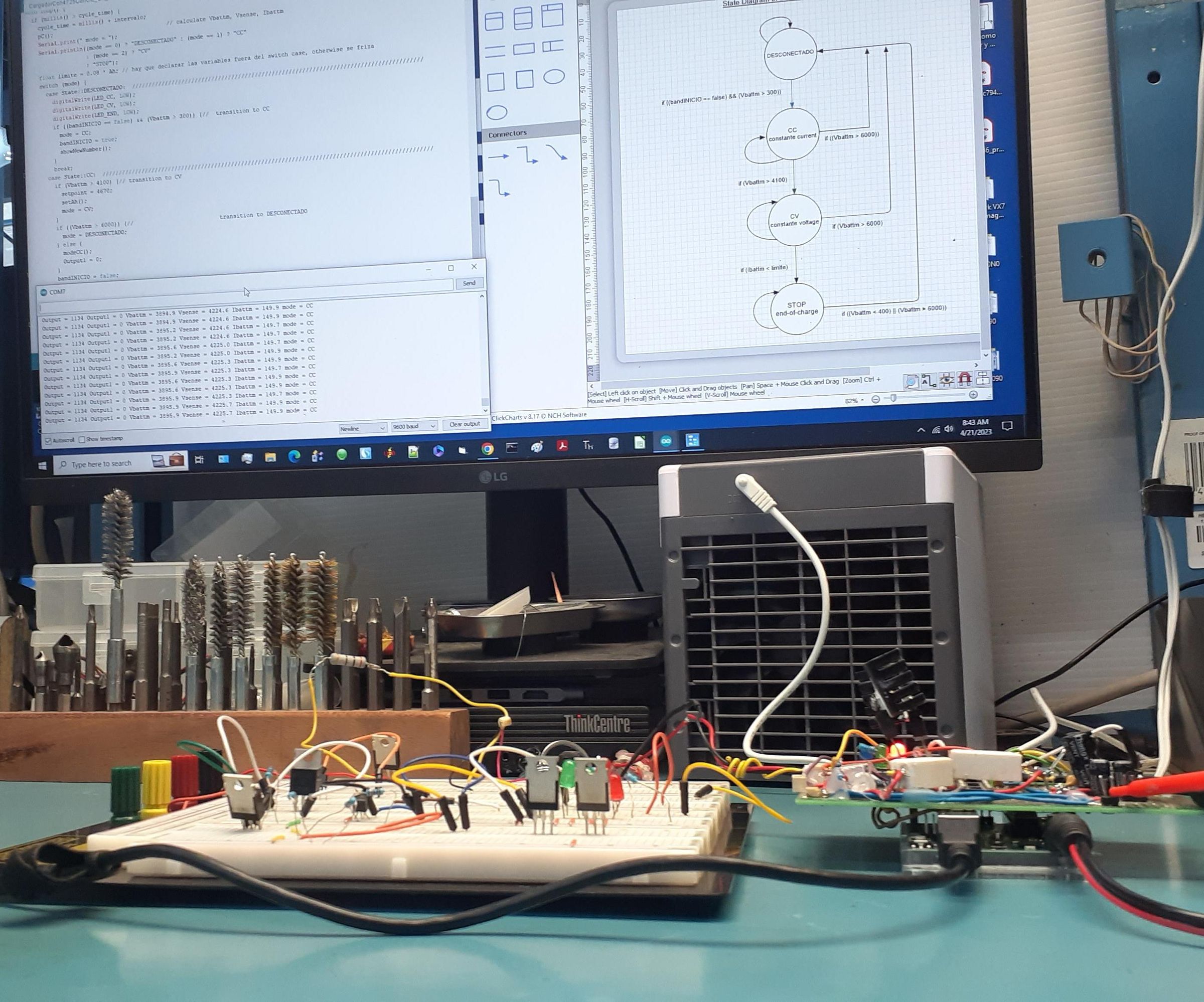 Programming a Lithium-ion Battery Charger Using a Finite State Machine With Arduino.