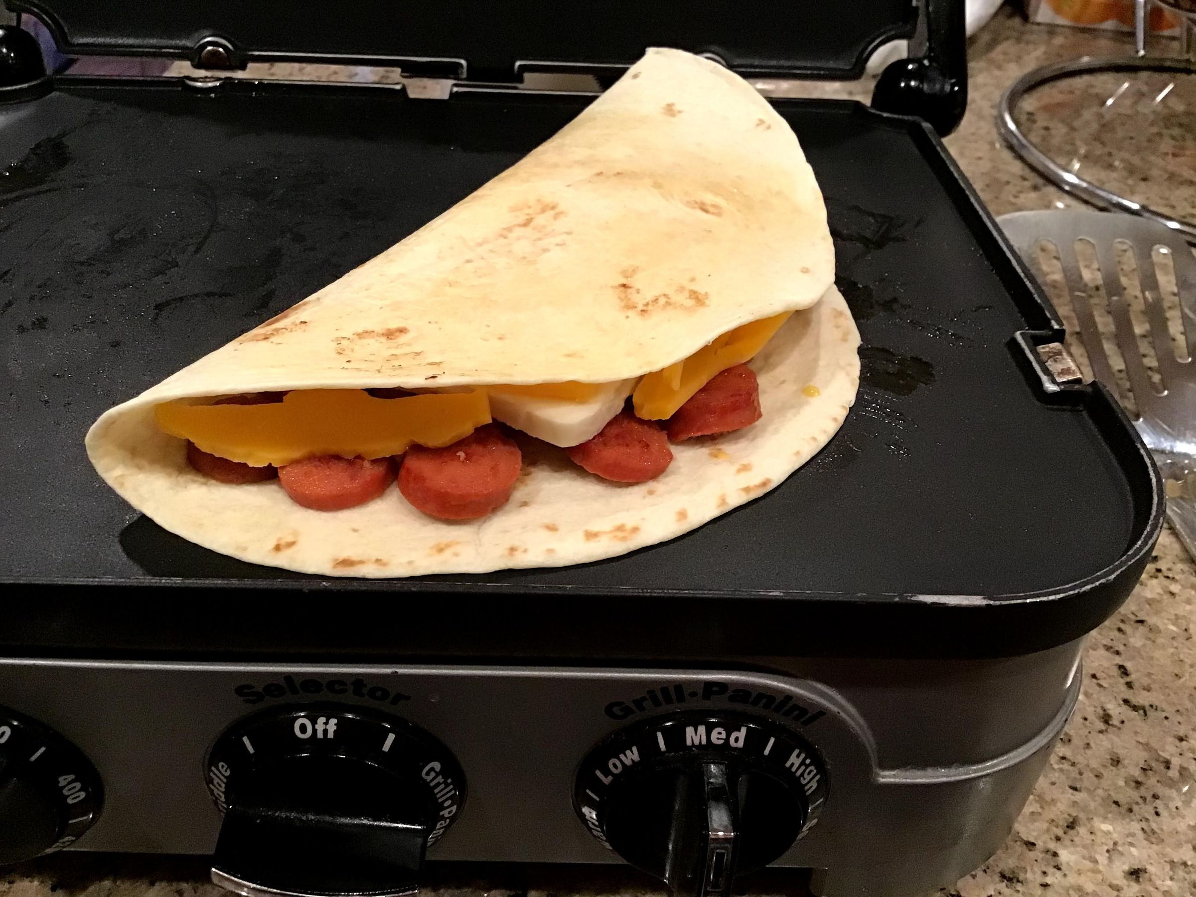 Cheesy HotDog Quesadillas 4 Steps Instructables