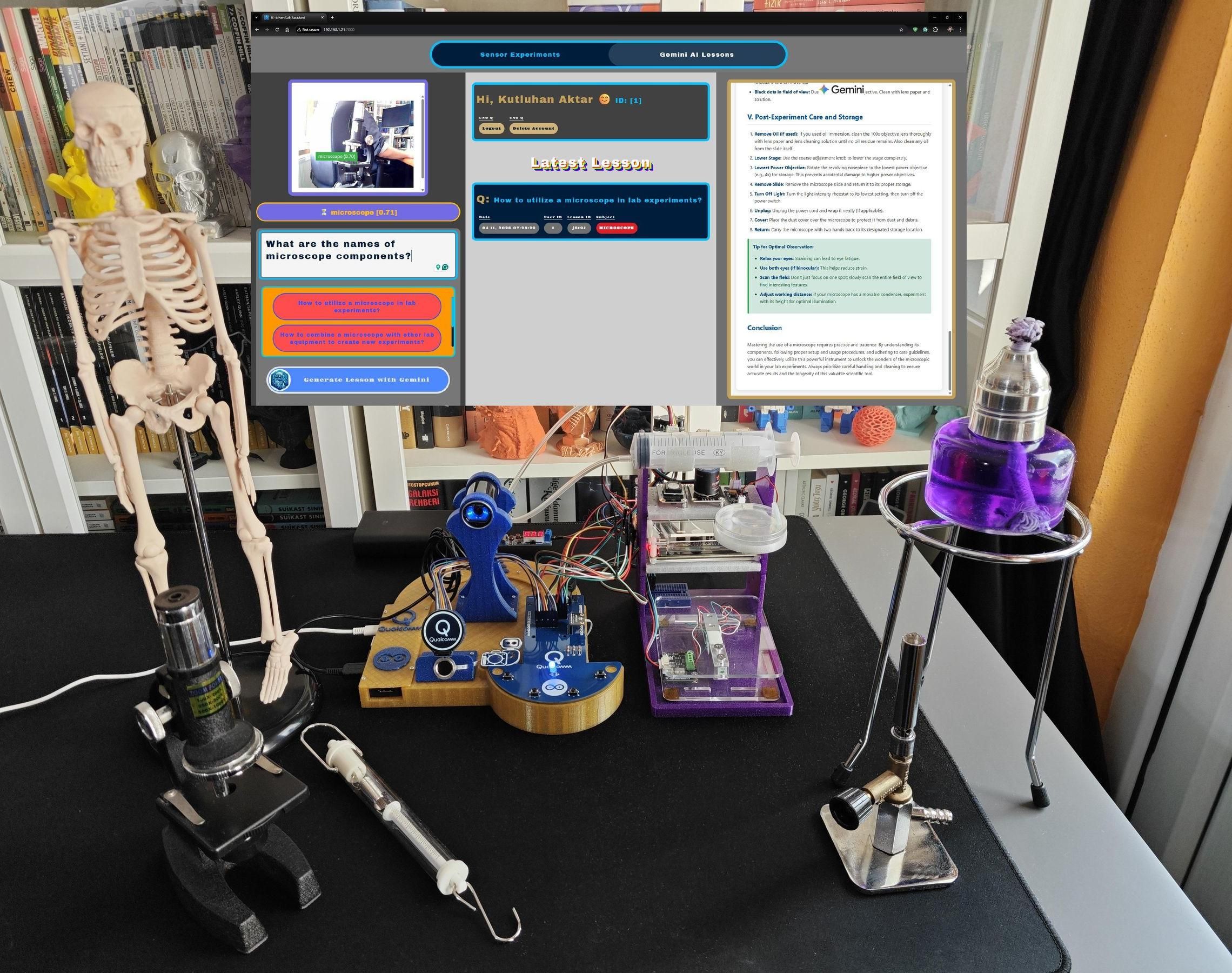AI-driven Web-based Ancillary Lab Assistant | UNO Q & Gemini