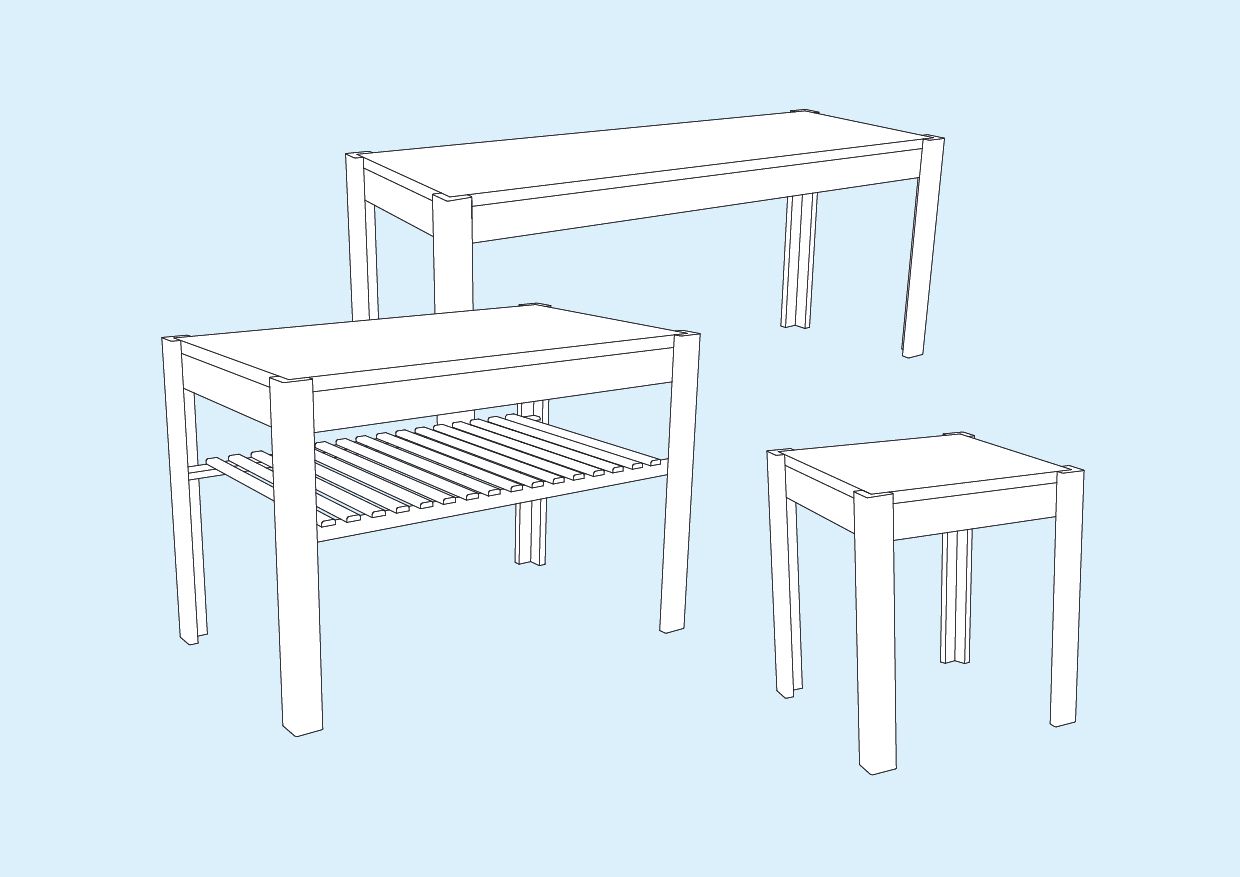 Make a Simple Stool/bench/coffee Table/sideboard