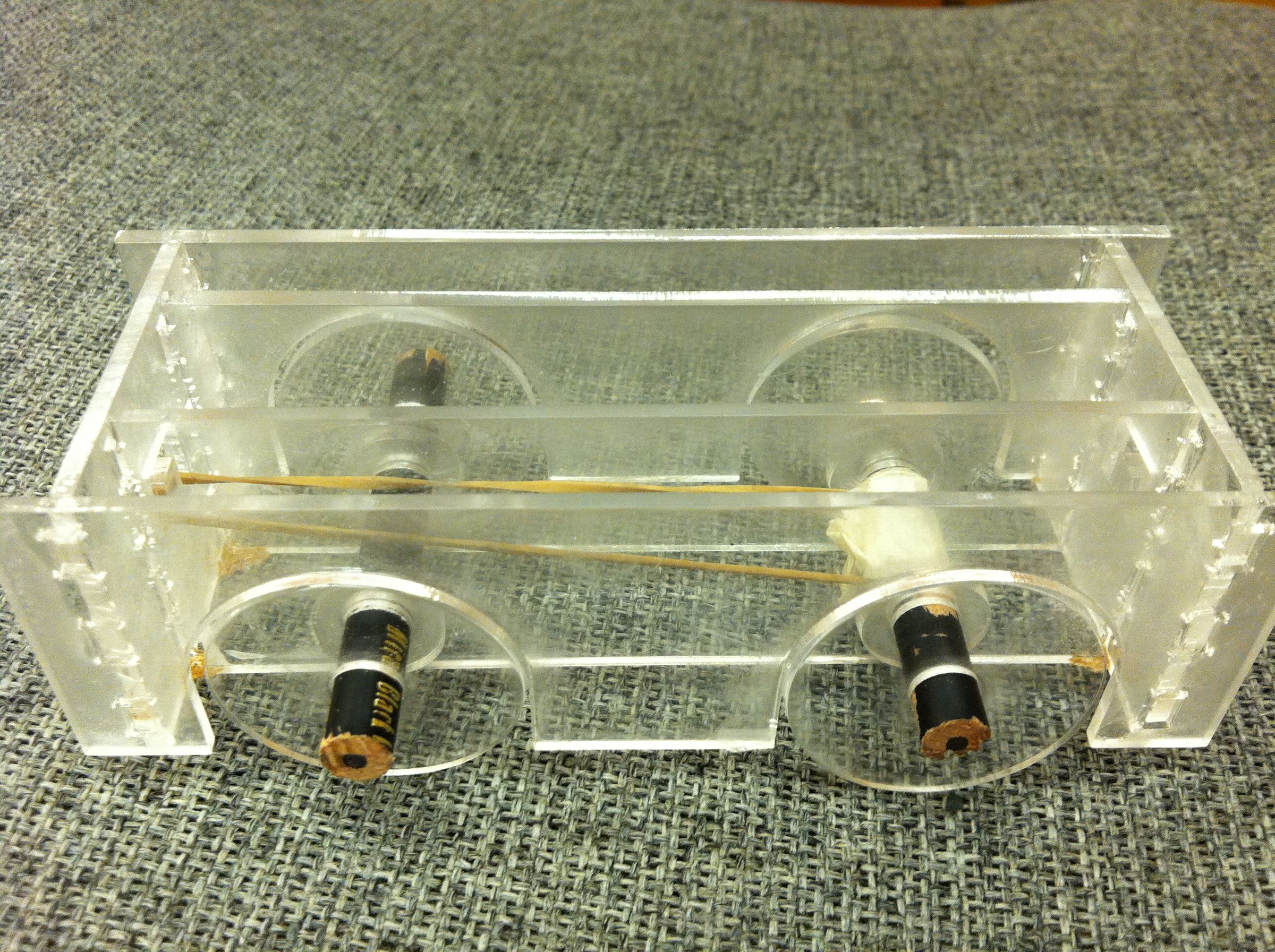 Rubber-Band-Powered Car