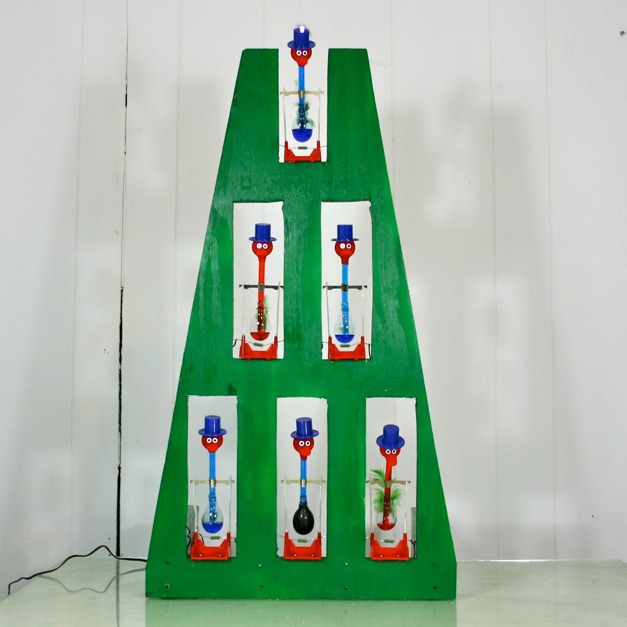 Drinking Birds in a Pine Tree