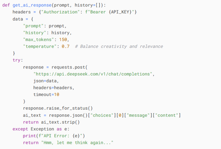Python Backend (DeepSeek API + Serial Communication)