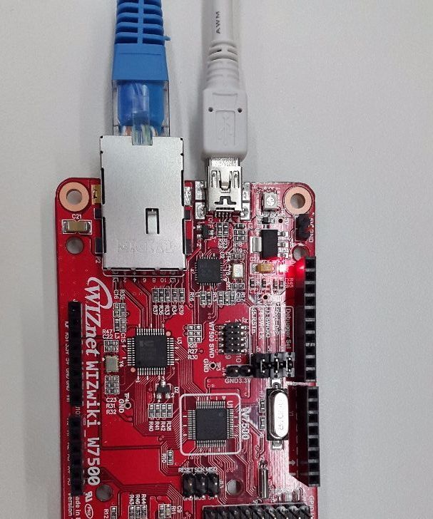 LED Blink by Remote PC Using WIZwiki-W7500 Mbed Platform