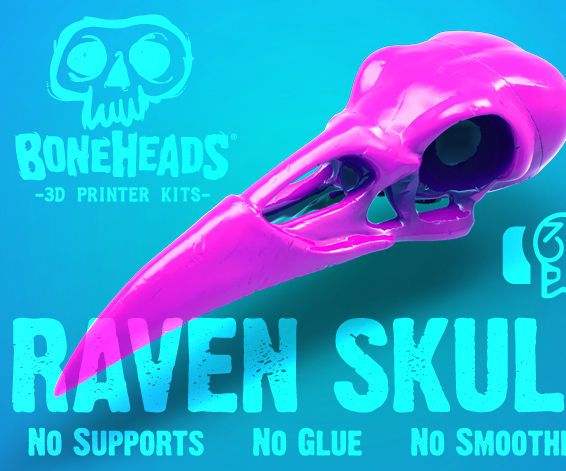 How to Assemble a 3D Printed Raven Skull and Display Mount