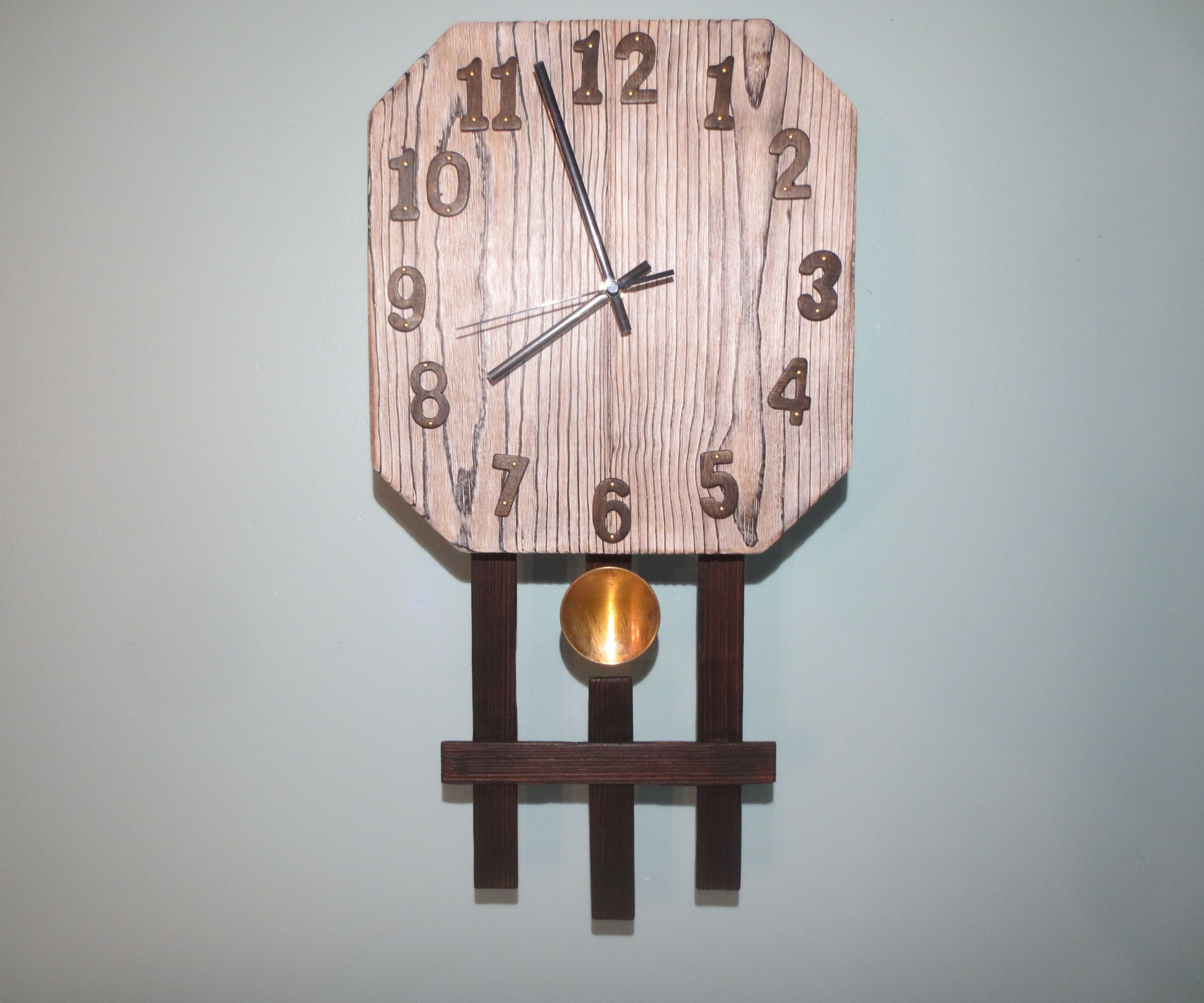 Mission Style Clock Meets Stained Shou Sugi Ban