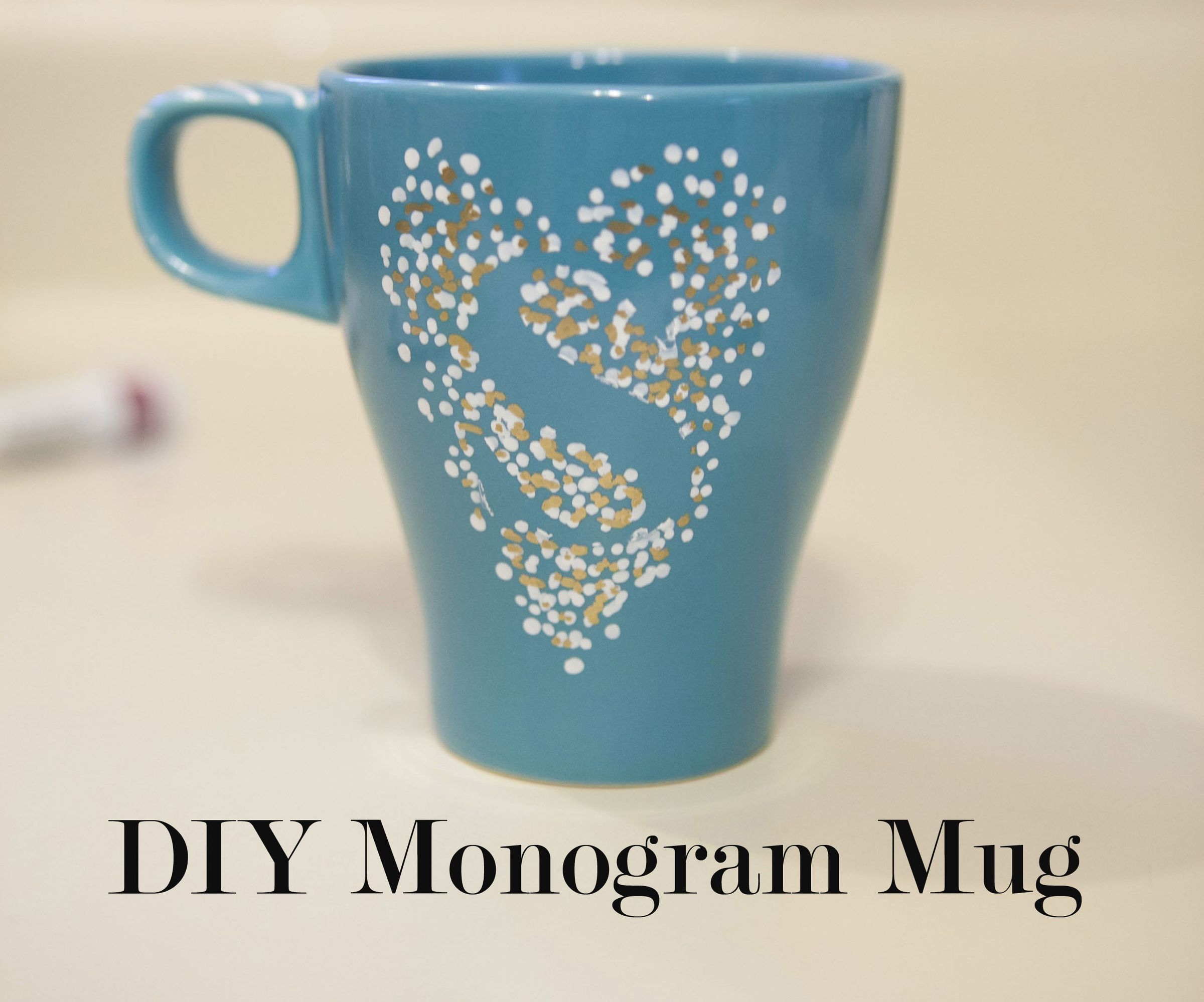 DIY Monogram Mugs