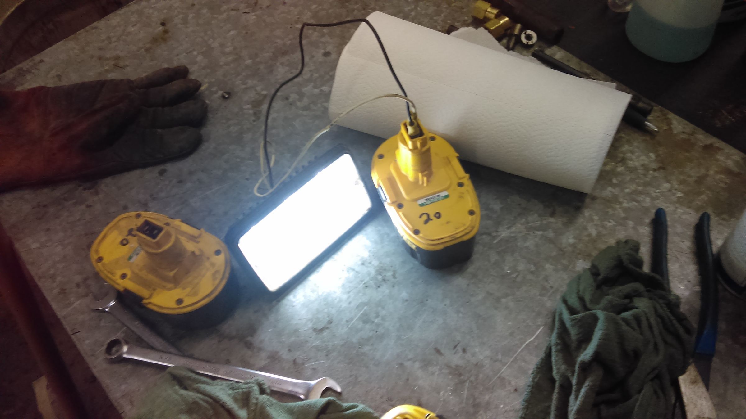 Work Light From Broken Drill