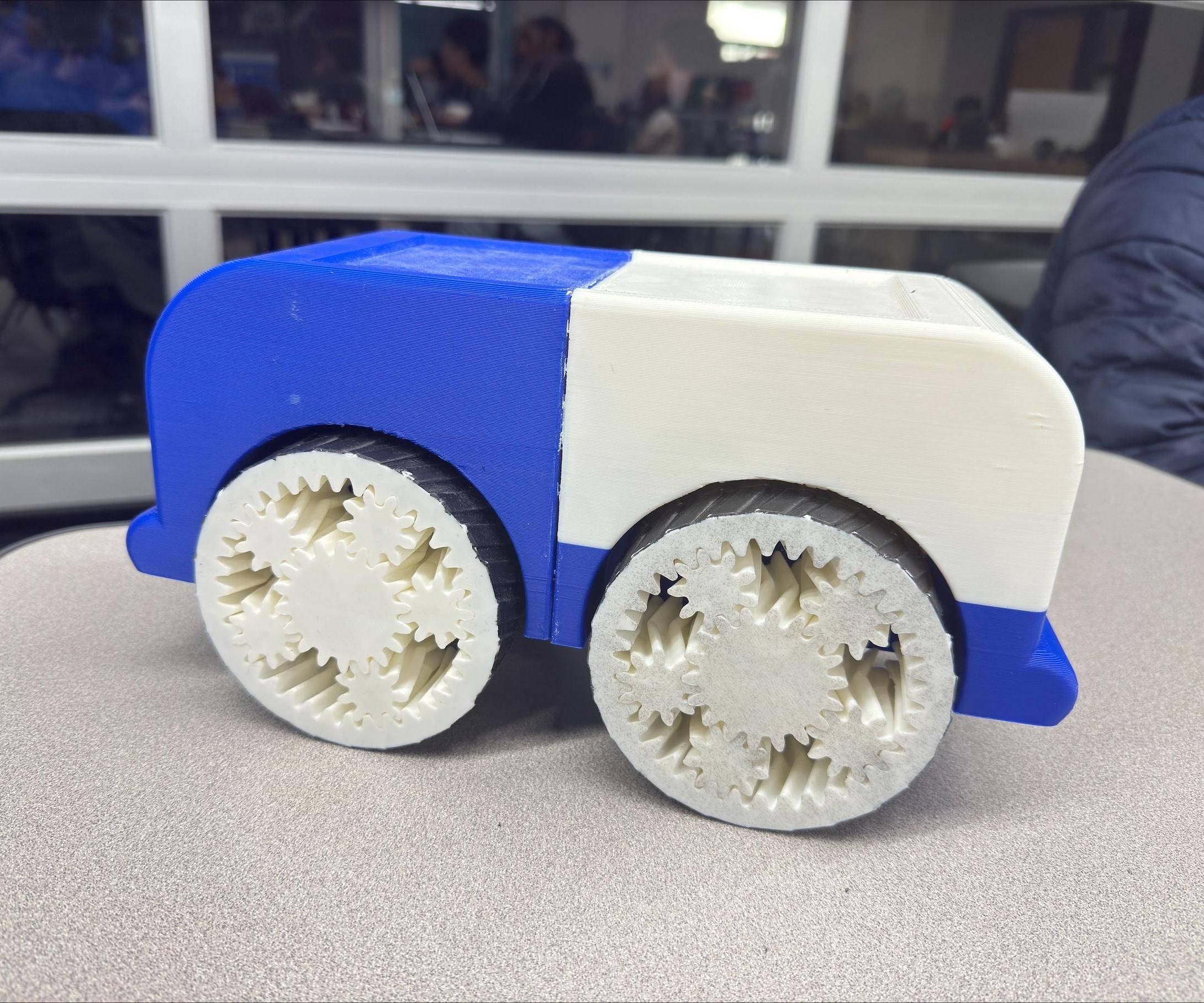 Fully 3D Printed Toy Car With Planetary Gears